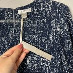 Kenar BNWT!  Women's Navy Patterned Boxy Crop Top Size L Photo 2