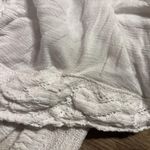 Free People White Mini Dress Embroidered Bell sleeves Size S (mend job pictured) Photo 6