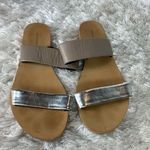 Rebecca Minkoff Slide Sandals Silver Tan Sz 9.5 Photo 1