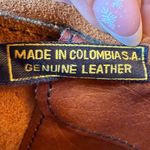 Vintage Genuine Leather Shoulder Bag Single Strap & Pockets Made In Columbia Tan Photo 9