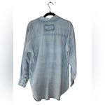Free People  We The Free Blue Smock Oxford Shirt Size Extra Small Photo 3