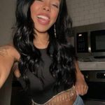 Black Rhinestone Fringe Hem Tank Top Size L Photo 7