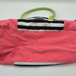 Victoria's Secret Getaway Tote Bag Large Travel Weekender Duffle Neon Stripe Photo 4