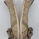 Vera Wang NEW  Lavender Eri Basketweave Flats Leather Beige Size  9.5 Photo 4