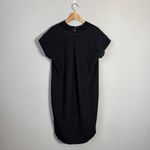 Maeve by Anthropologie Deep-V Dress Women's Small Black Slits Classic LBD NWOT Photo 4