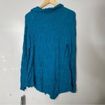 SNO SKINS‎ Long Sleeve Crinkle Blister Cowl Tunic Baselayer Top Peacock Blue L Size L Photo 1