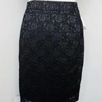 Forever 21 Black Lace Knee Length Skirt Body-con S Photo 0