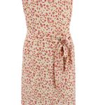 A loves A Pink Ivory Floral Sleeveless Keyhole Belted Dress L Photo 2