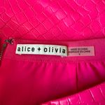 Alice + Olivia Hot Pink Leather Skirt Photo 2