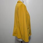 Anne Klein  Yellow Blazer Open Front Pockets Business Casual Career Medium Photo 3