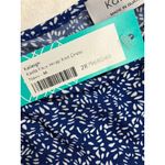 Kaileigh Kaela Faux Wrap Knit Dress Navy White Floral Print Short Sleeve M New Photo 10