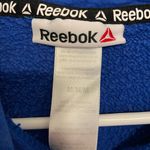 Reebok EUC  women’s electric blue black‎ logo decal pullover hoodie sweatshirt M Photo 3
