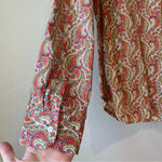 Talbots  Paisley Button Up 12 Western Career Garden Colorful‎ Floral 100% Cotton Photo 8