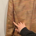 Golden orange crush metallic crop blazer Vintage 90’s Linda Allard Ellen Tracy Size 8P Photo 5