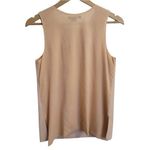 Vince Womens Leather Silk Sleeveless Tunic Tank Top Size 12 Pink Quiet Luxury Photo 1