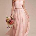 Pink Nude Bridesmaid Dress Size M Photo 1