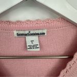 American Vintage Vintage Y2K Cottagecore Pink Floral Sweater Cardigan Size Large Coquette Photo 5