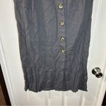 INA  Grey V Neck Short Sleeve Button Front Dress size S Photo 4