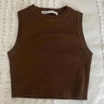 ZARA Brown Tank Top Photo 0