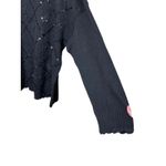 Cervelle Black Embellished Knit Sweater Diamond Pattern Size 1X Womens Photo 4