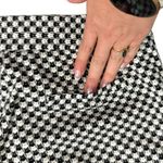 Betabrand  Black White Cat Catstooth Houndstooth Ankle Zip Pants sz M Petite Photo 11