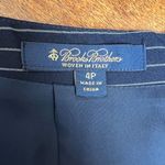 Brooks Brothers Loro Piana Pencil Skirt 4 Petite Navy Stretch Wool Pinstripe 4P Photo 8
