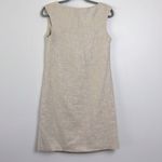 Jenni Button| Tan metallic Linen Shift Dress sz 32 Photo 1