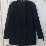 J.Crew  Black Button Neck City Cocoon Wool Coat Photo 3