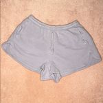 Brandy Melville  Waffle Knit Shorts Periwinkle 100% Cotton Pockets Drawstring Photo 1