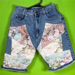 Vintage leí Blue and Pink Floral Bike Shorts Size 6 Photo 0