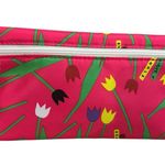 Clinique x Donald Tulip Floral Cosmetic Bag – Pink Zip Pouch – NWOT Photo 0