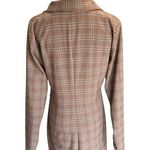 ZARA  - Brown Plaid Long Sleeve Ruched Mini Dress Sz L Photo 4