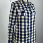 Anthropologie Holding Horses Checkered Snap Button Top Photo 1