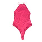 ZARA Square Neck Halter Sleeveless Bodysuit Hot Pink Size Small NWT Photo 2