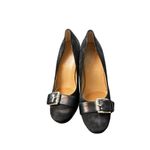 Michael Kors  Women's Black Suede Buckle Heel Pumps sz 7.5 Photo 1