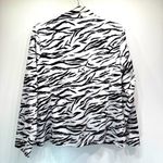 Chico's Chico’s Additions Zebra Stripe Animal Print Windbreaker Jacket Zip Front Unlined Photo 1