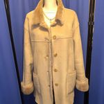 FUDA New York Cream Faux Fur Trim Coat Photo 0
