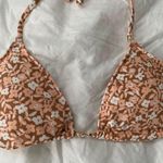 Aerie Peach Floral Bikini Top Photo 0