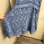 ASOS New Design Premium Lace Midi Dress With Ruffle Detail in Blue Size US 6 Photo 6