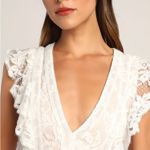 Lulus This Moment in Time White Lace Ruffled Maxi Dress Photo 2