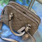 Nine West NWT Beige and Cream Patterned Satchel Photo 3