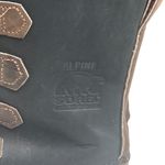 Sorel Vintage: ™ ✪ Alpine Felt Lined Wool Trim Leather Lug Sole Boots ✪ Black Photo 6