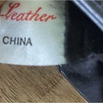 Vintage Black Genuine Leather Chevron Foldover Clutch Bag 13.5” Made in China Black Photo 7