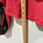 We The Free Free People Valentine Red Balloon Sleeve Thermal Medium Red Top Photo 6
