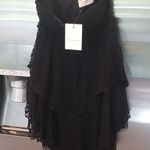 đź’•SPELL GYPSY X FREE PEOPLEđź’• Mira Bustier RaRa Dress Black Large NWT Photo 9