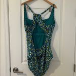 L.L.Bean New Currents Squareneck Tanksuit One Piece Swimsuit Plus Size 20W Blue Photo 2
