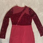 Women’s Burgundy Wide Leg Jumpsuit with Sequins Size 2XL NWOT Red Photo 1