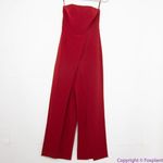 White House | Black Market NEW Wine Red Convertible Split Leg Jumpsuit 00 Photo 2