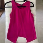 EXPRESS  WOMEN XS HOT PINK SLEEVELESS TOP WITH SLIT OPEN BACK SHEER MATERIAL Photo 0