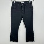 One Teaspoon Kicks Low Waist Black Oak Denim Jeans Frayed Hem Cropped Flare Photo 9